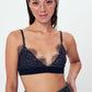 ATHENA BRALETTE - Triangle lace bra - navy blue gold