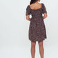 Herita Printed Smock Dress brown
