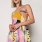 Sleeveless Patterned Sundress - Pink & Yellow