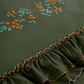 Embroidered Duvet Cover Set - Green