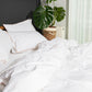 Classic Percale Pillowcase 2pcs- White with Peach Pipe Edge