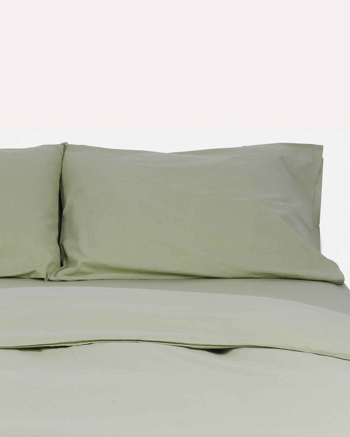 Classic Percale - Duvet Cover Set - Sage Green