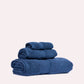 Plush Cotton Spa Towel Set - Navy Blue (3 Towels)