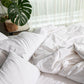 Classic Percale - Core Bedding Set - White with Anthracite Piped Edge
