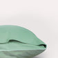 Classic Percale Pillowcase 2pcs- Jade Green with White Pipe Edge