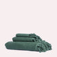 Tassel Cotton Towel Set (3 Towels) - Pine Green