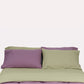 Reversible Percale Bedding Set - Sage Green & Lilac