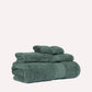 Plush Cotton Spa Towel Set - Green (3 Towels)