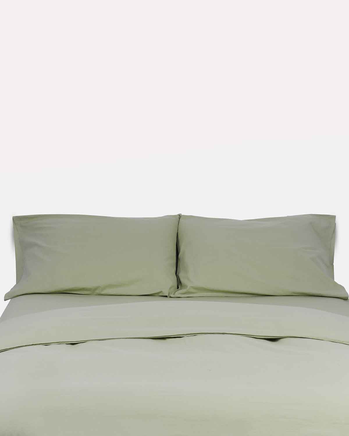 Classic Percale - Duvet Cover Set - Sage Green