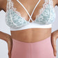 Fides Turquoise Lined Ecru Lace Bralette