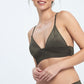 Smocking Padded Bikini Set - Olive