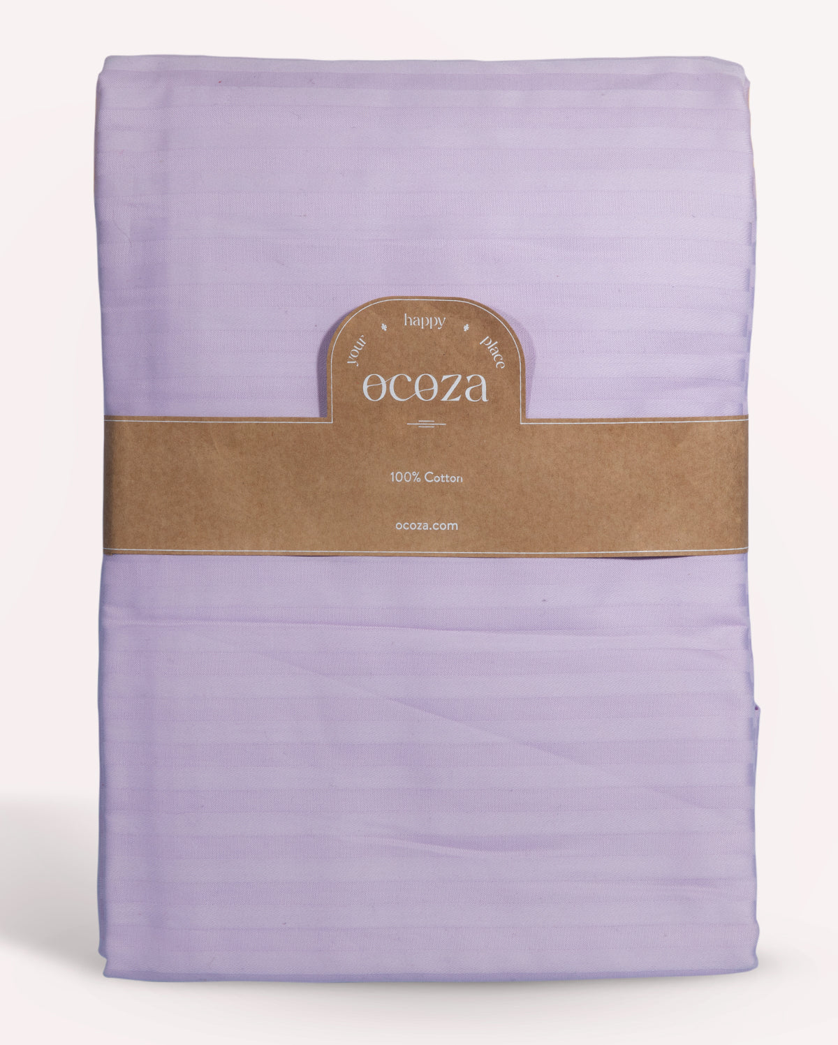 Sateen Stripe - Core Bedding Set - Lilac & White