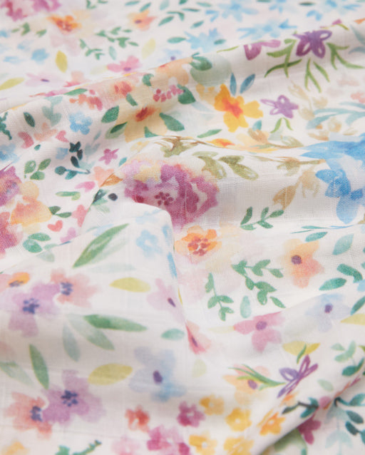 Watercolour Floral Muslin Baby Cloth - Mixed Colours - Ocoza