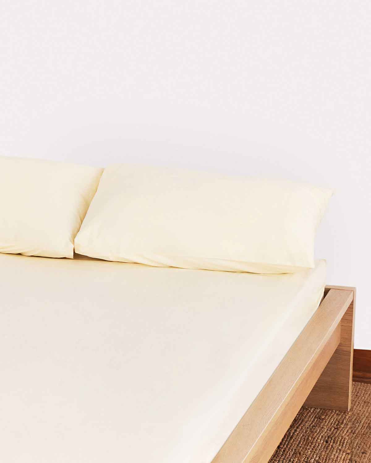 Classic Percale Fitted Sheet - Cream