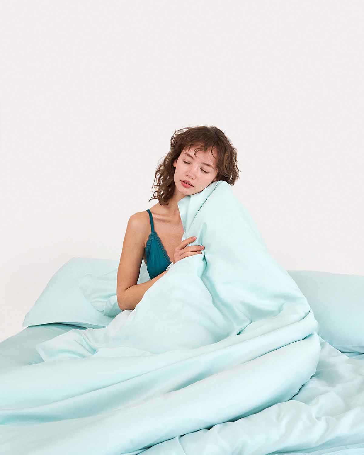 Lavish Sateen - Core Bedding Set - Mint