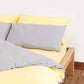 Reversible Percale Duvet Cover - Yellow & Dove Grey