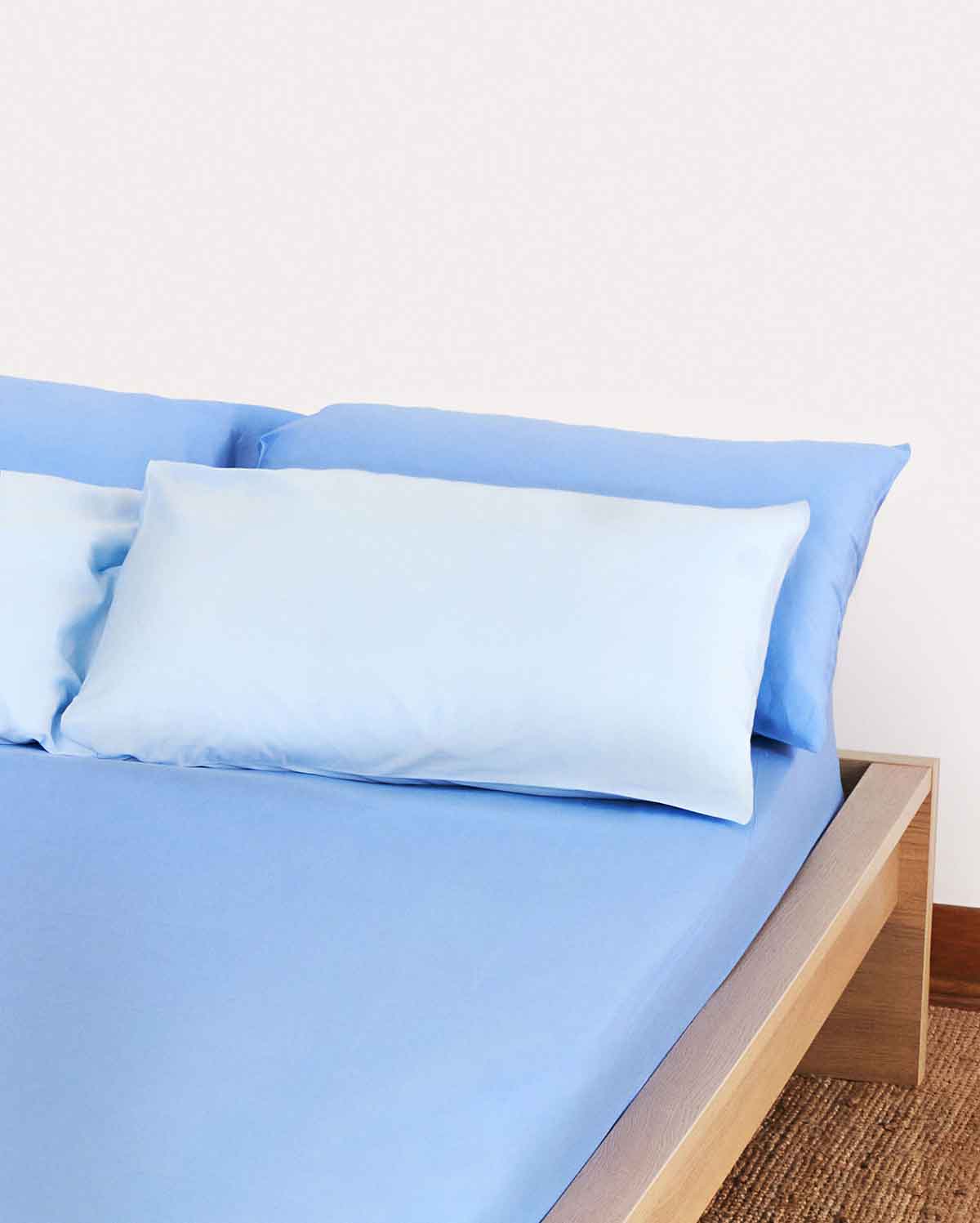 Lavish Sateen Pillowcase 2pcs - Baby Blue