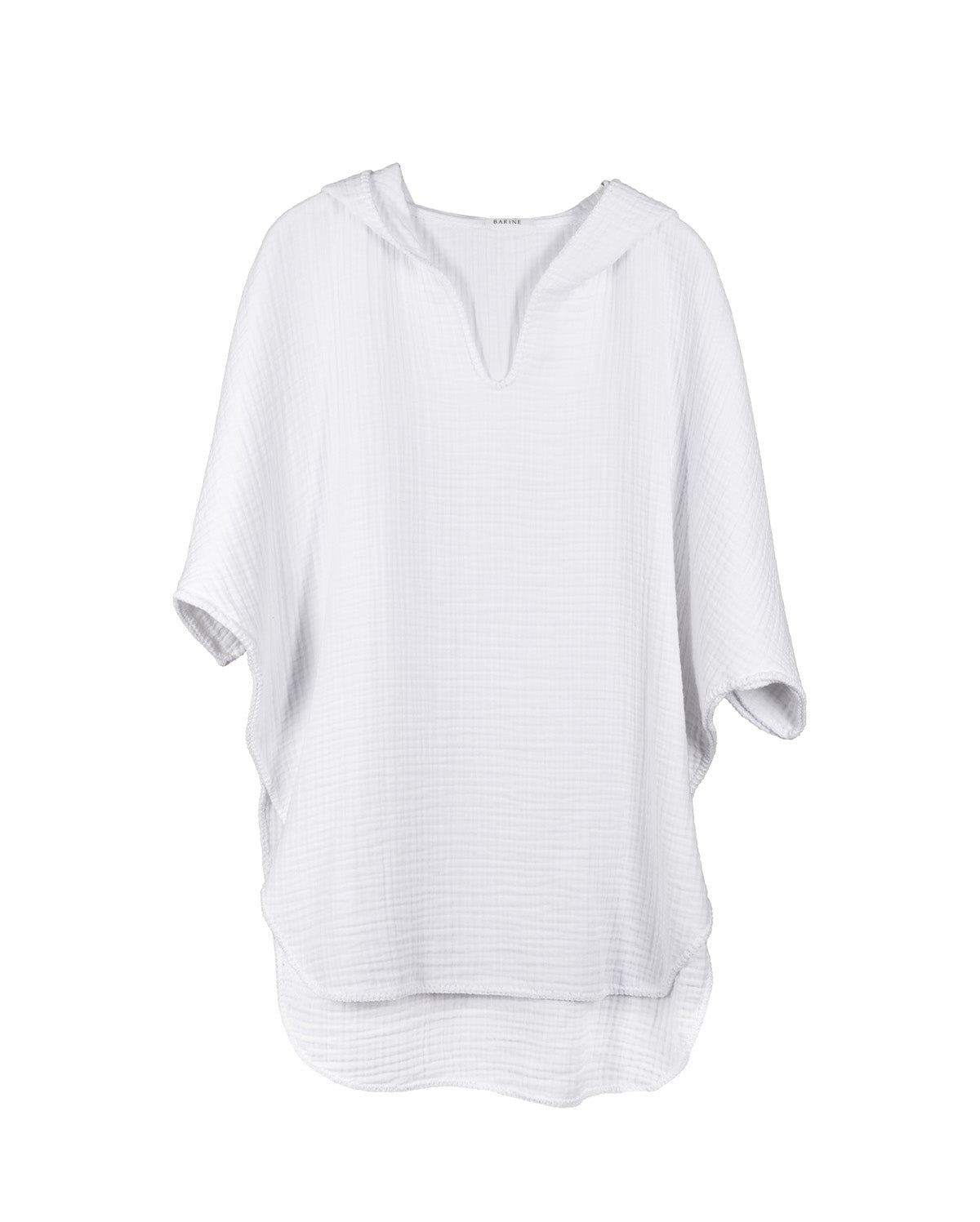 Cocoon Cotton Poncho-White