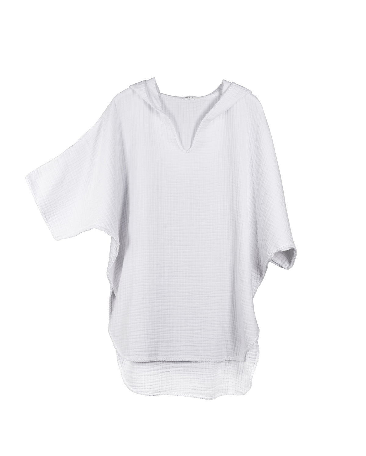 Cocoon Cotton Poncho-White