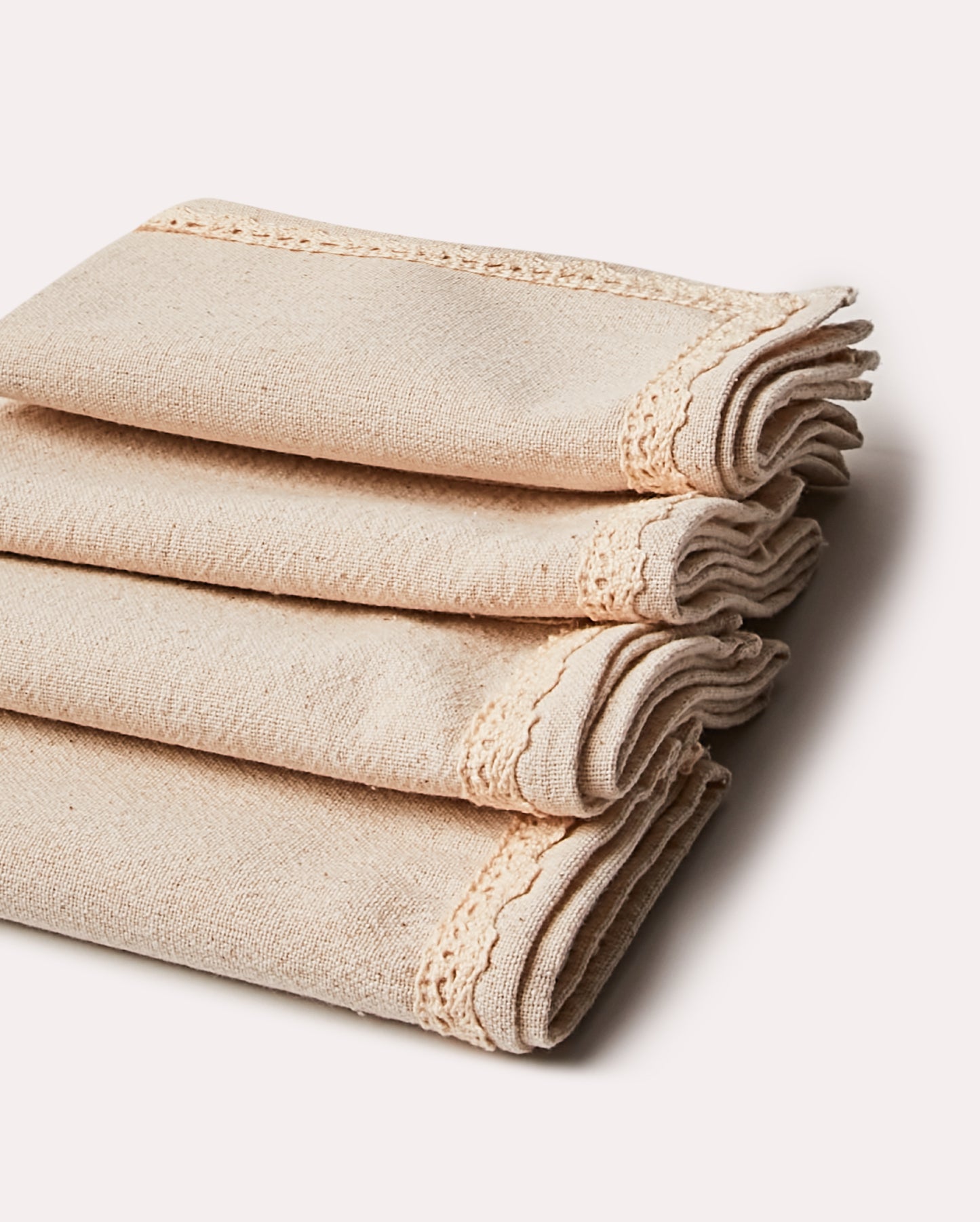 Lace Linen Service Napkin - Natural - Ocoza