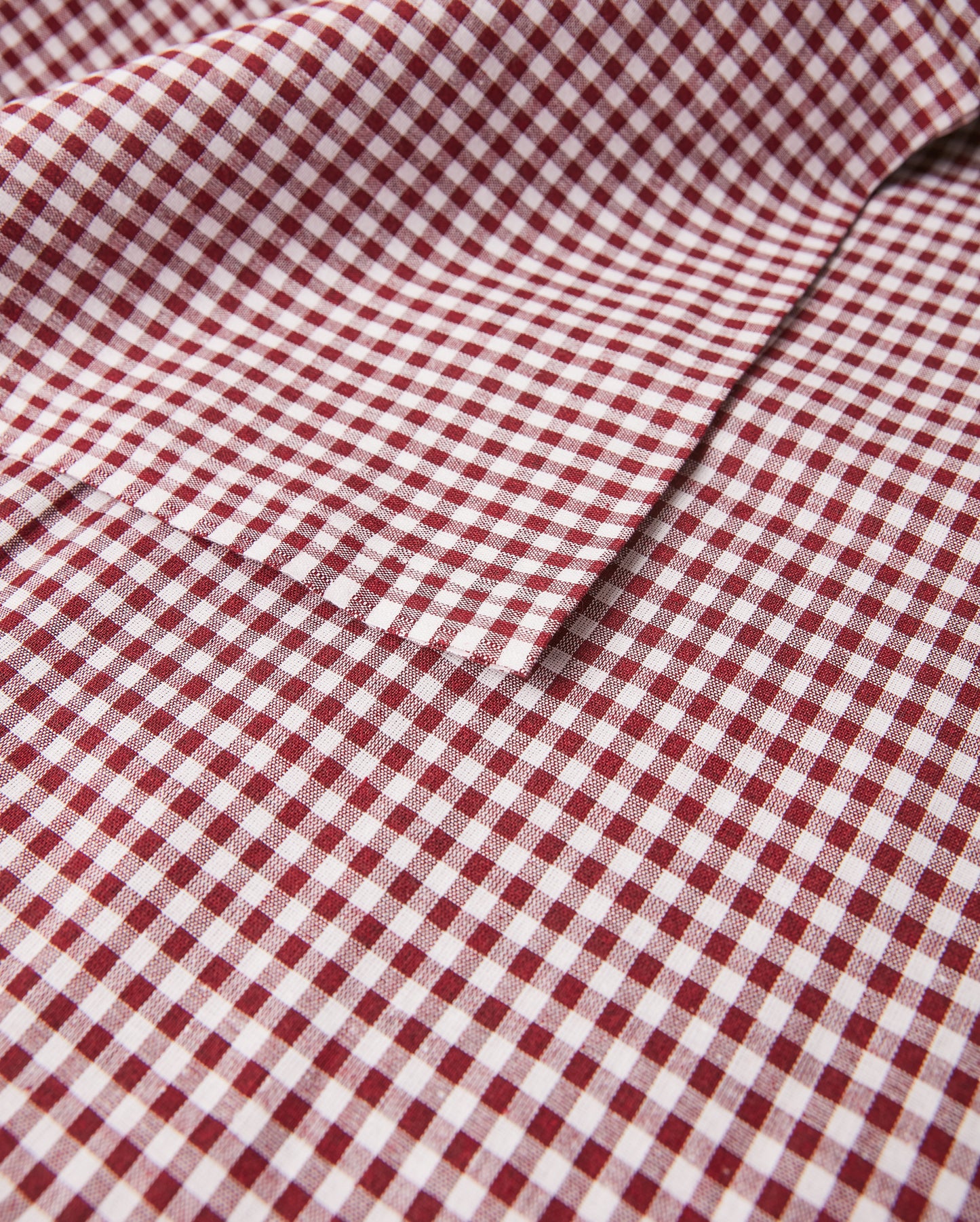 Checked Cotton Table Cloth - Burgundy - Ocoza