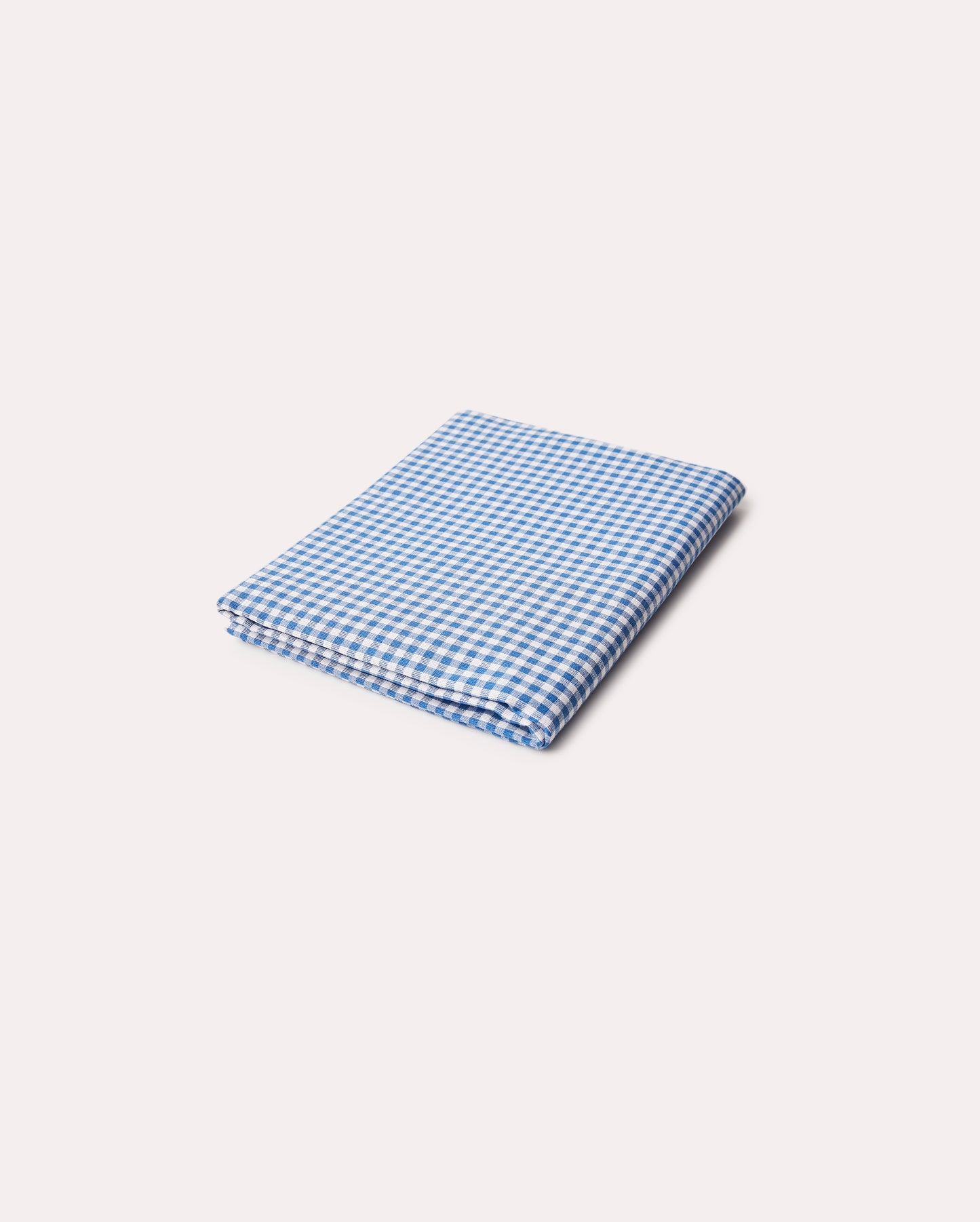 Checked Cotton Table Cloth - Blue - Ocoza