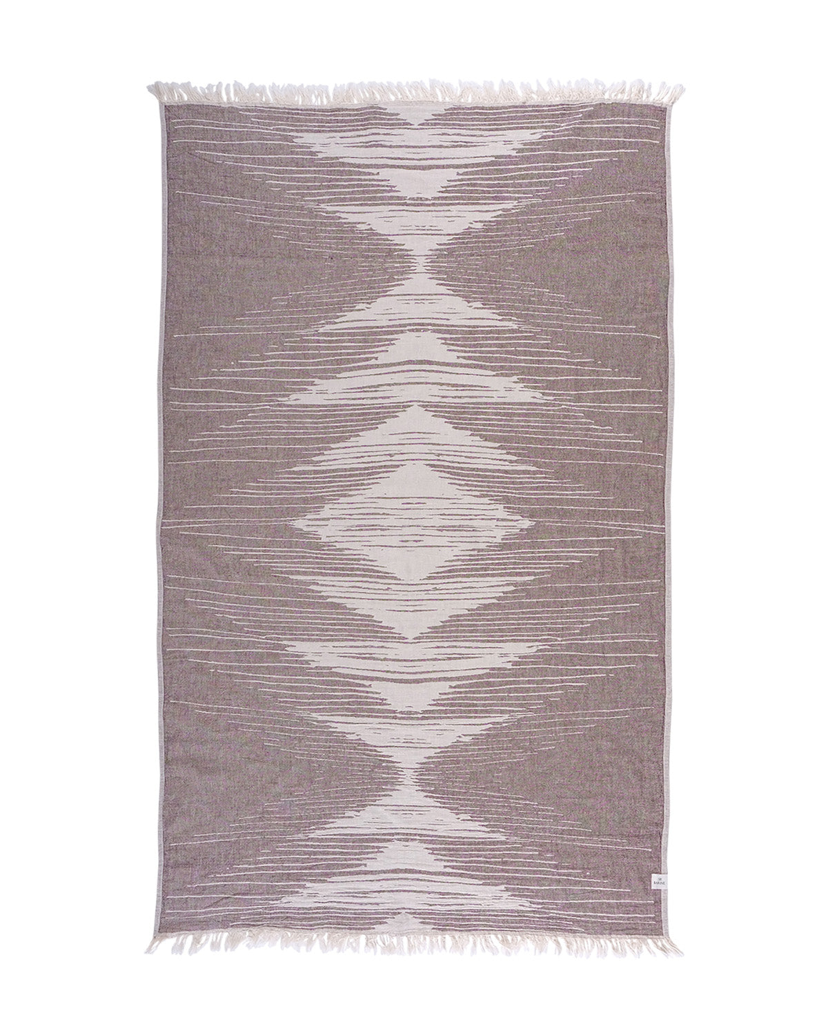 Cotton Monochrome Peshtemal Towel - Wine