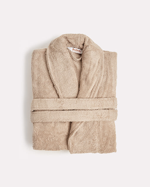 Spa Cotton Bathrobe - Beige - Ocoza