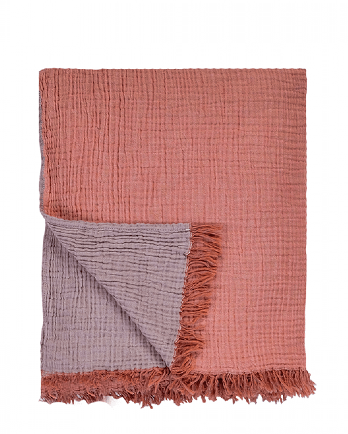 Cocoon Muslin Cotton Blanket- Apricot & Ginger Snap