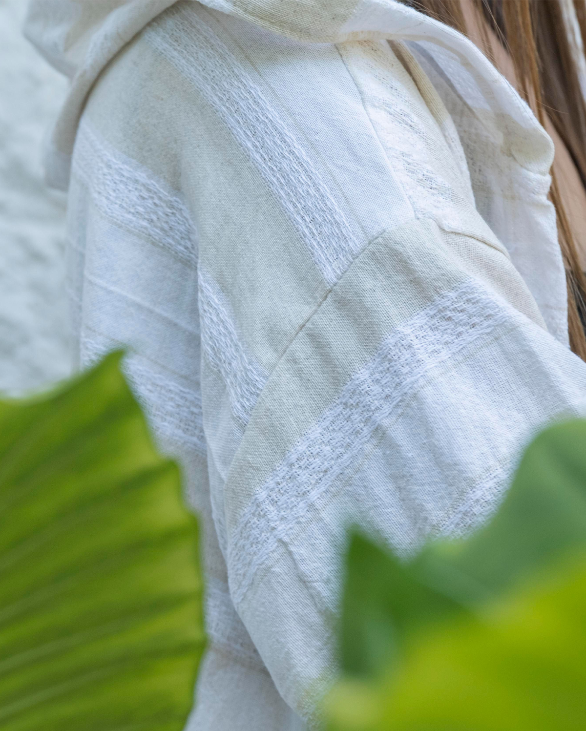 Linen Ribbed Bathrobe