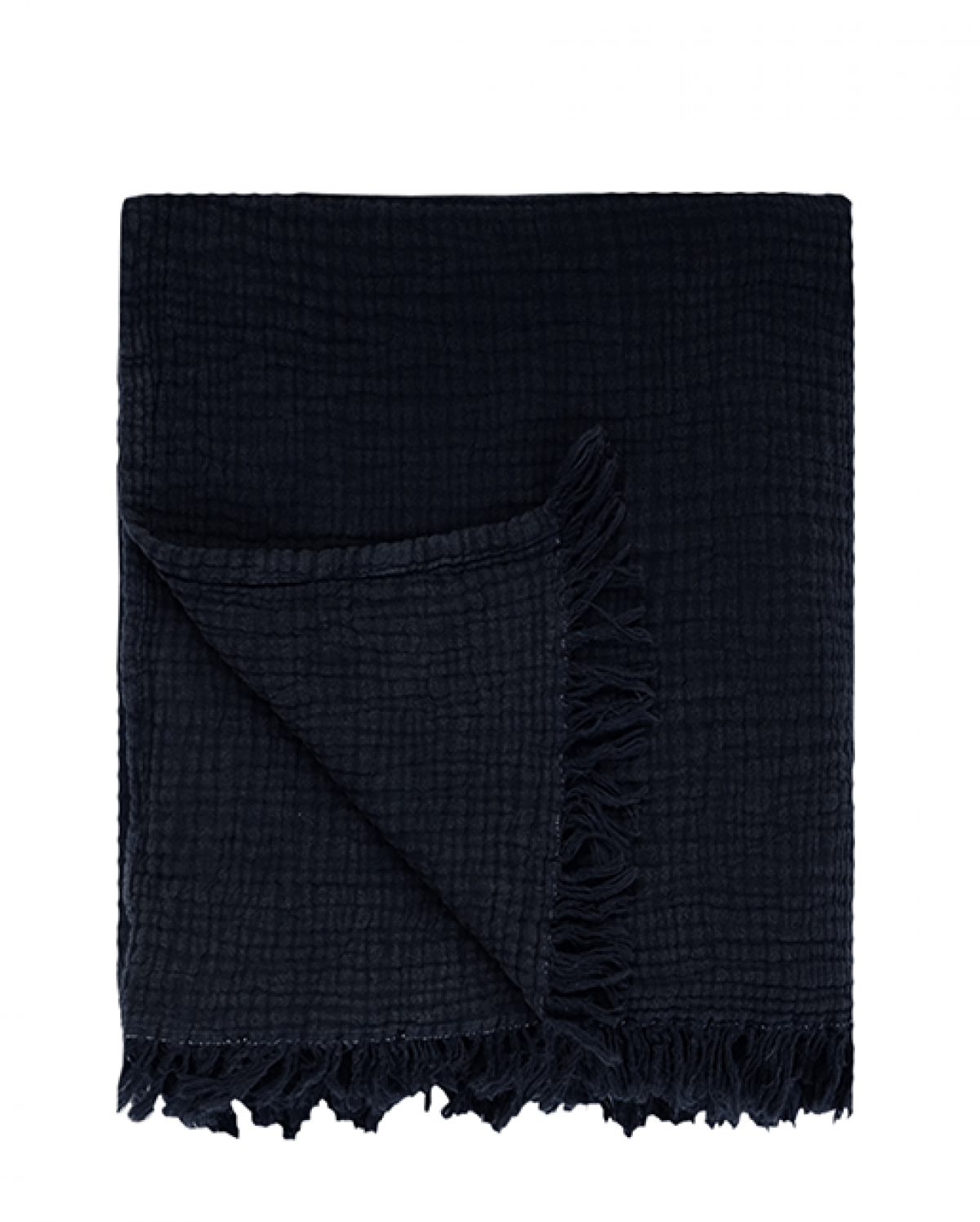 Cocoon Muslin Cotton Throw - Black