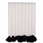 Buhur Cotton Throw - Ecru & Black