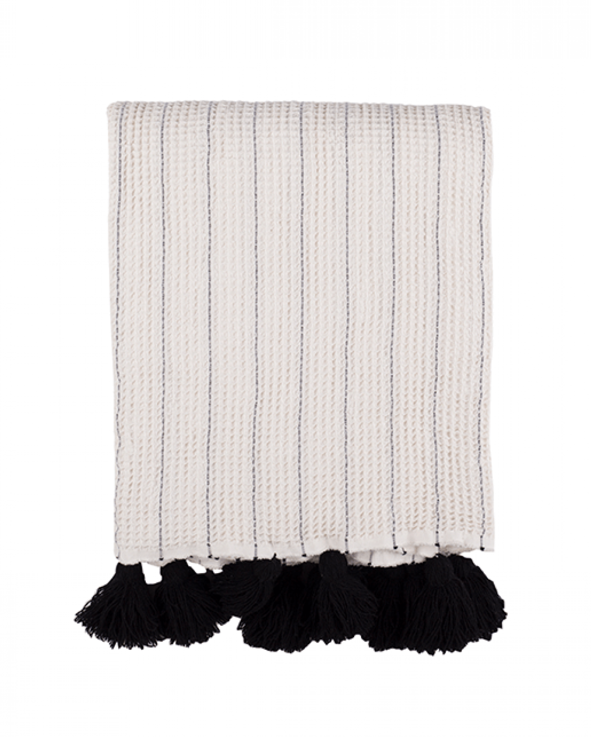 Buhur Cotton Throw - Ecru & Black