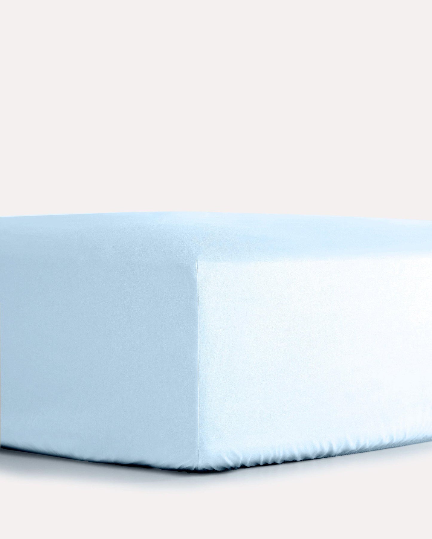 Lavish Sateen Fitted Sheet - Light Blue - Ocoza