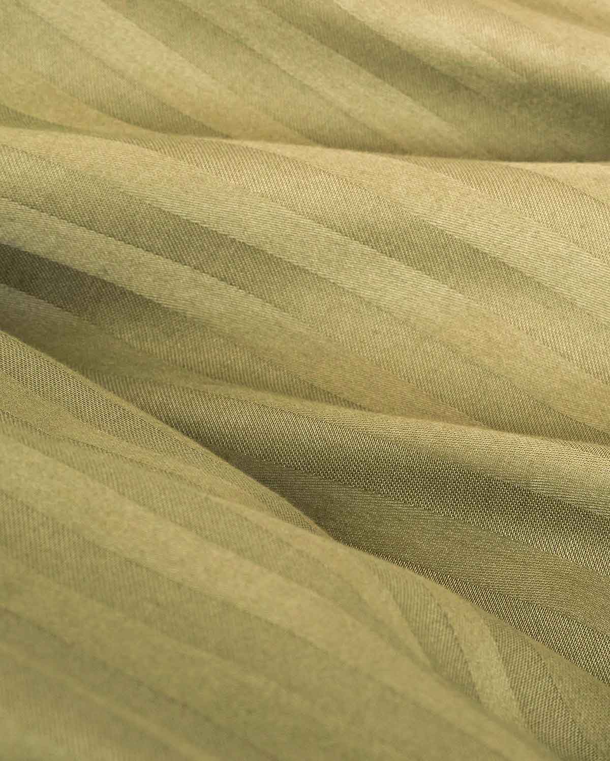 Sateen Stripe - Core Bedding Set (Flat) - Oil Green