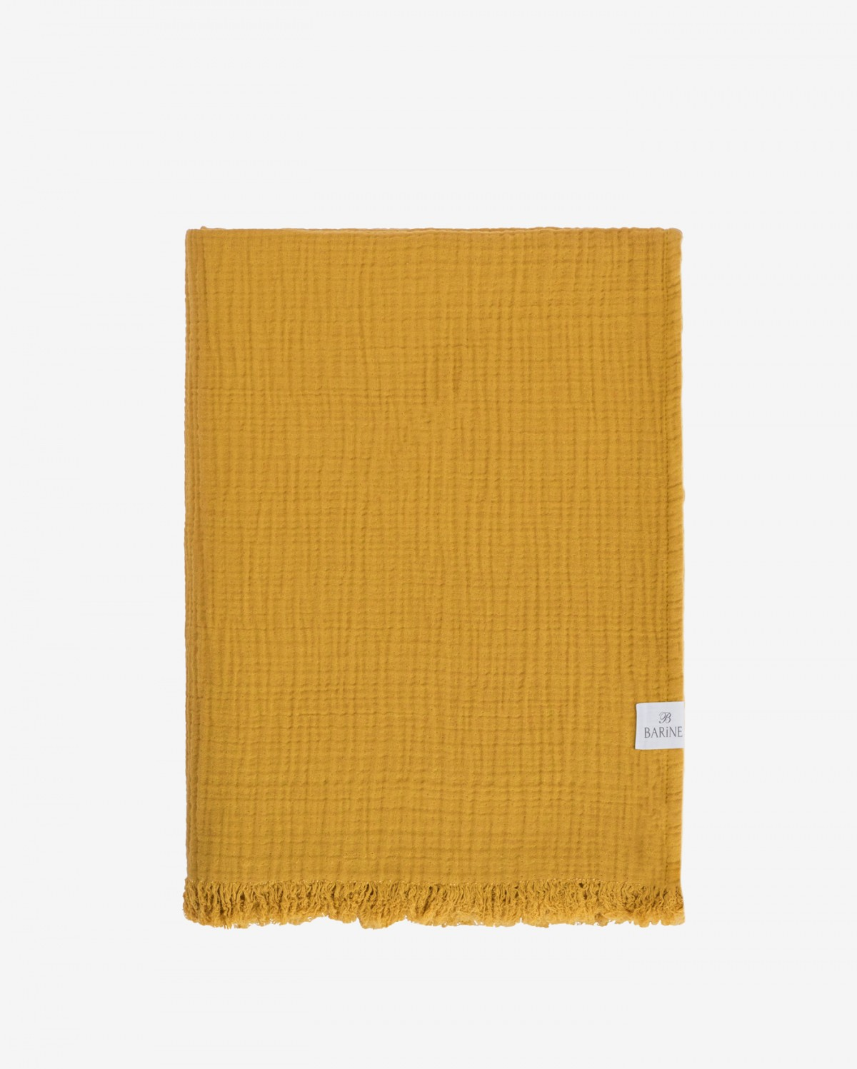 Cocoon Muslin Cotton Throw - Curry