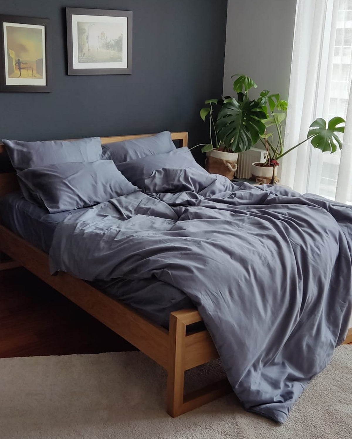 Classic Percale - Duvet Cover Set - Dark Grey