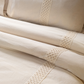 Cotton Belgian Stripe Duvet Cover Set - White