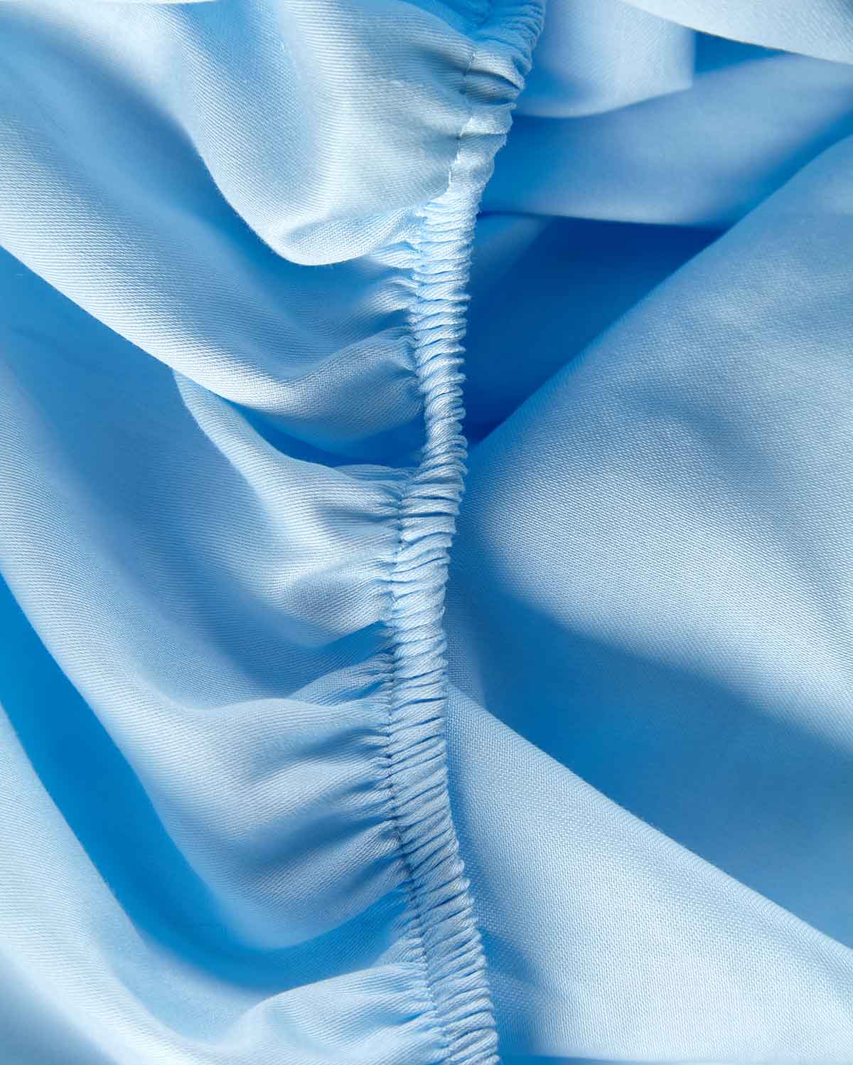 Lavish Sateen Fitted Sheet - Light Blue