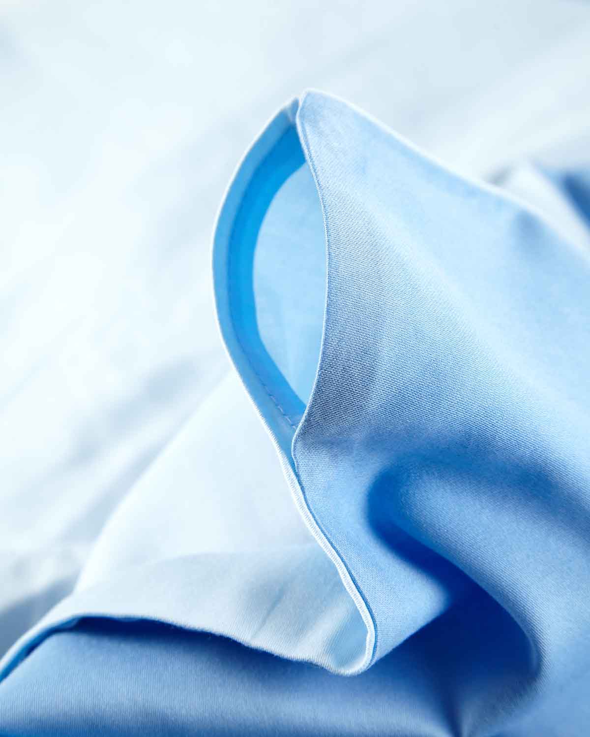 Reversible Percale Bedding Set - Blue & Baby Blue