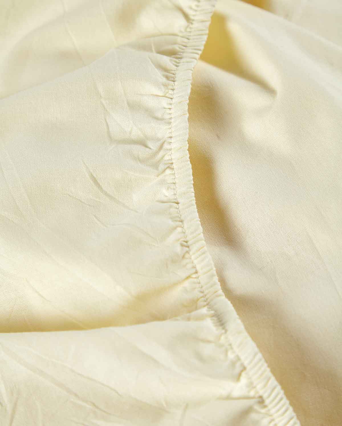 Classic Percale Fitted Sheet - Cream