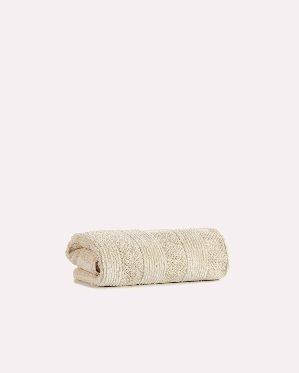 Cotton Velvet Towel Set - Custard Cream (2 Towels)