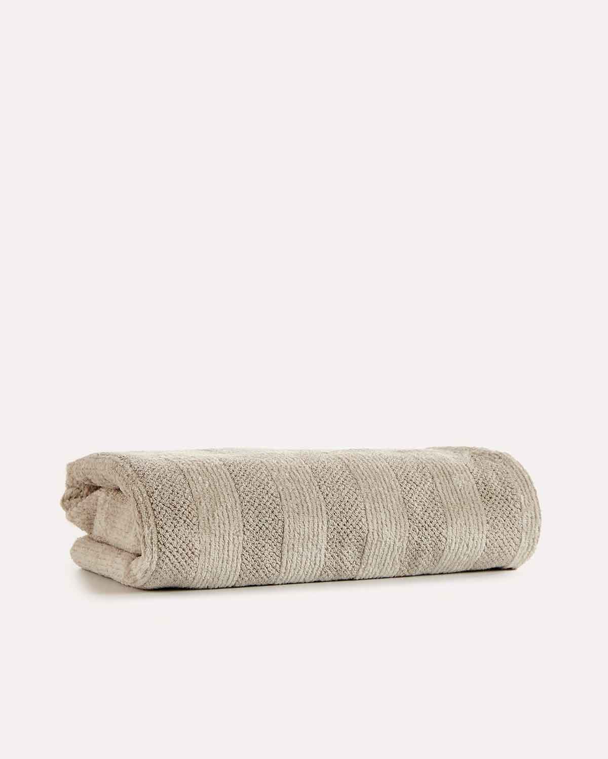 Cotton Velvet Towel Set - Milk Chocolate (2 pieces)