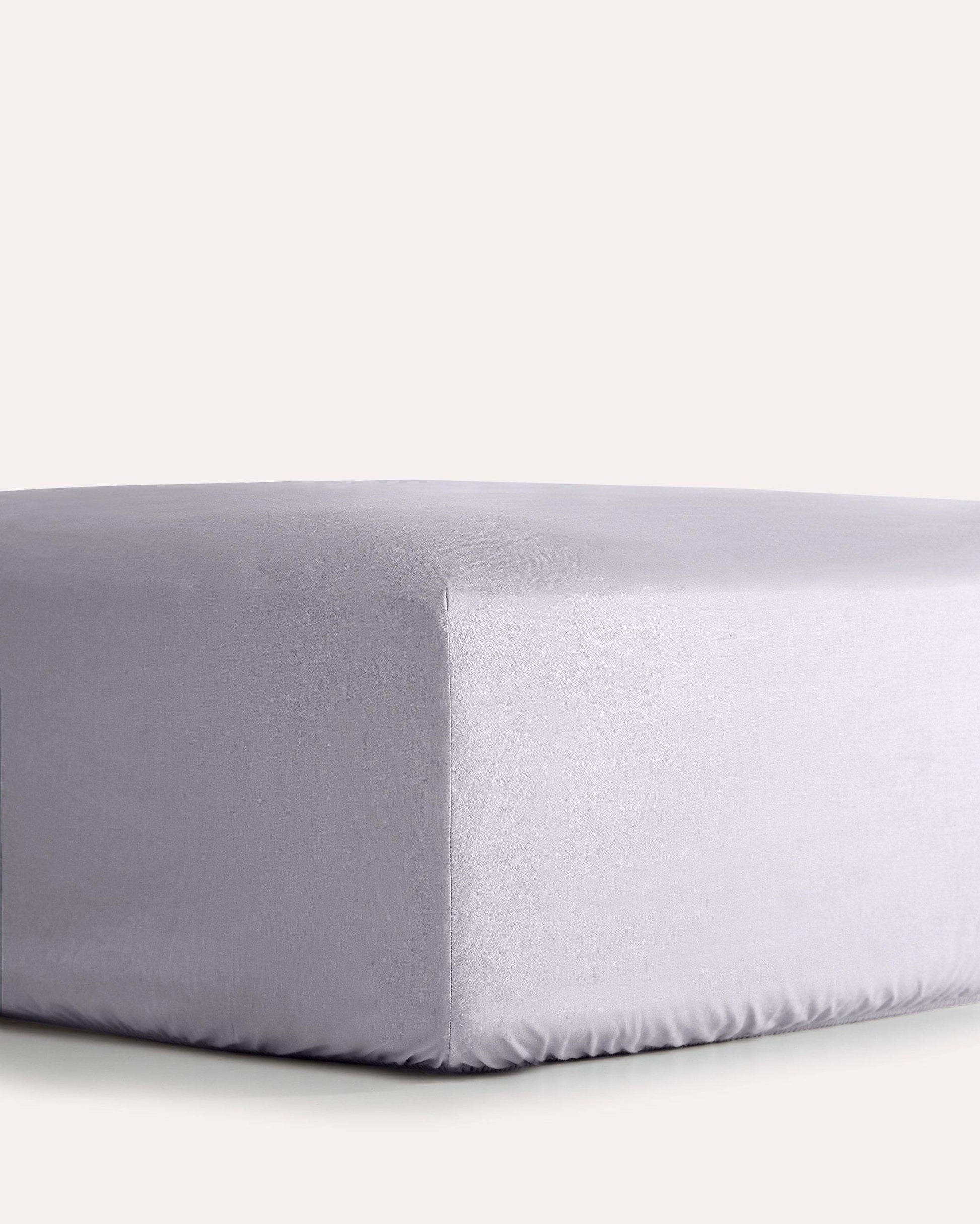 Lavish Sateen Fitted Sheet - Grey - Ocoza