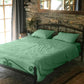 Classic Percale Pillowcase 2pcs- Jade Green with White Pipe Edge