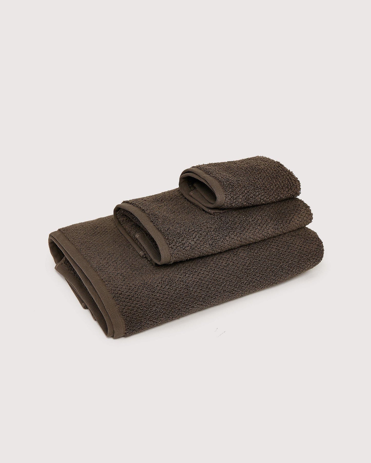 Willow Cotton Towel Set 3pcs - Khaki - Ocoza