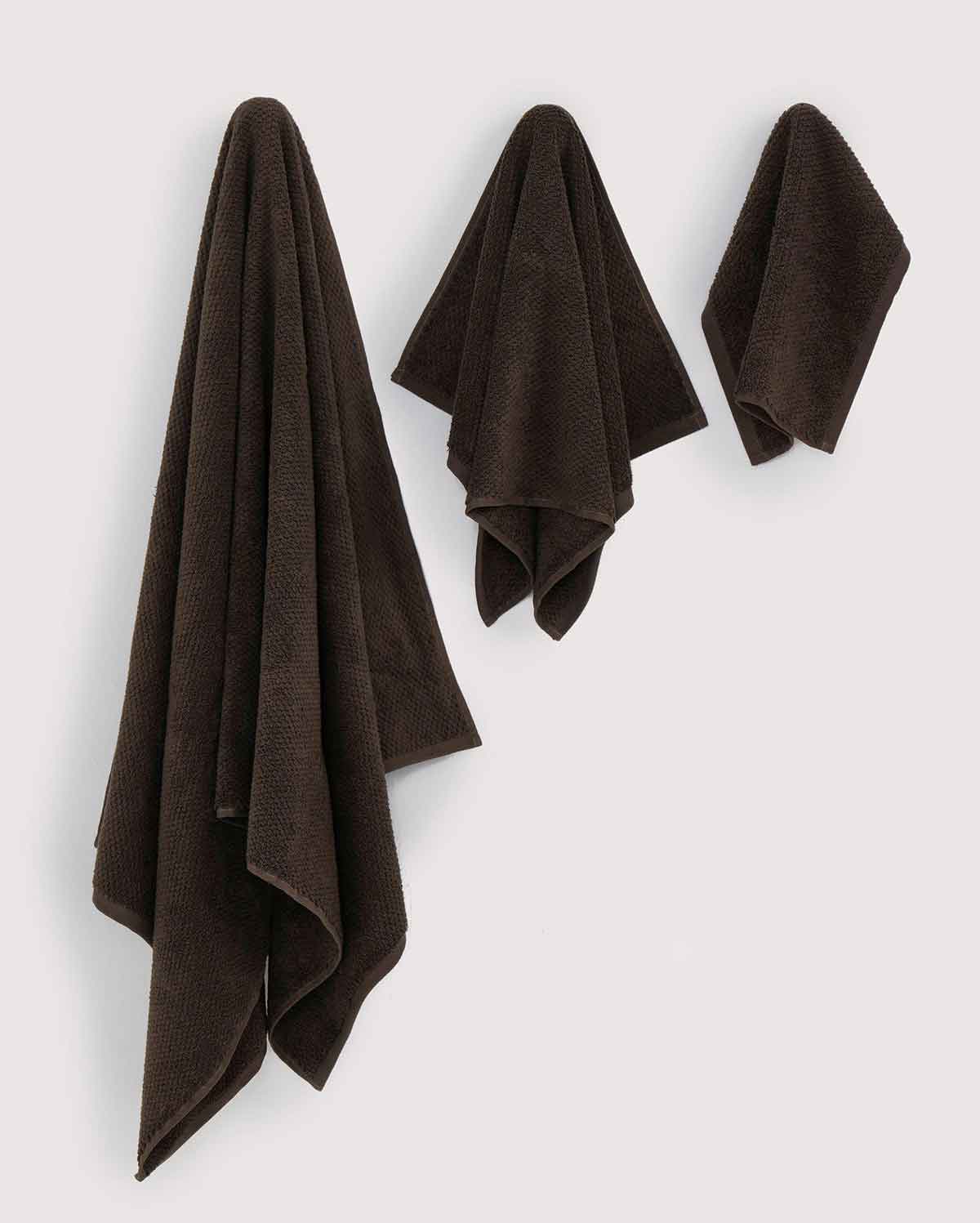 Cotton Willow Towel Set - Khaki (3 Towels)