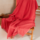 Waffle Cotton Blanket - Red